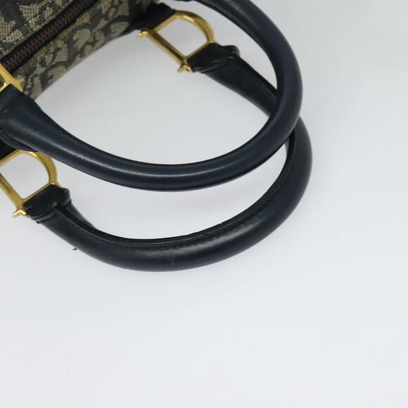 DIOR Trotter Canvas Boston Bag Navy Gold - Picture 7 of 12